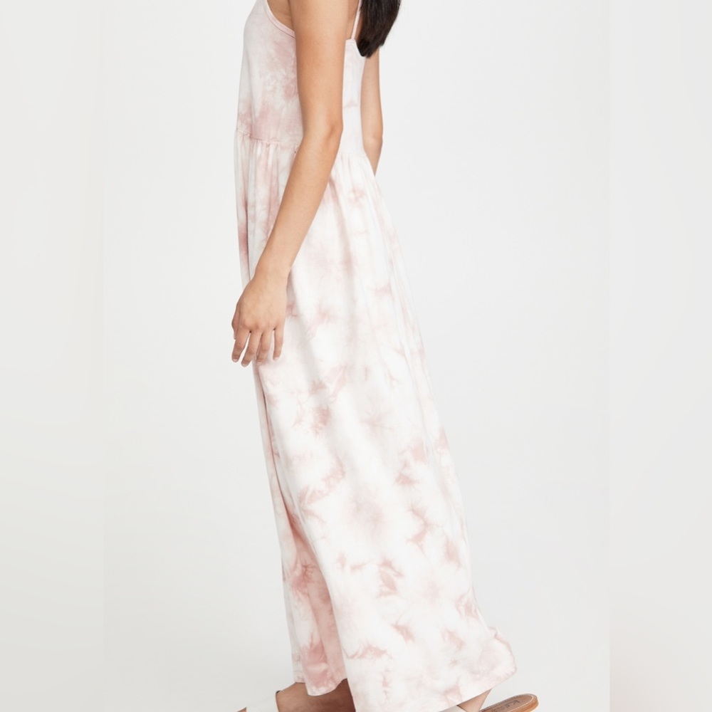Z SUPPLY cotton hazy cloud print boho beachy maxi dress in pink blossom XS - Picture 3 of 7